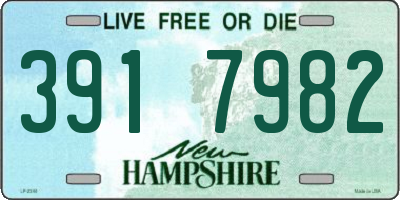 NH license plate 3917982