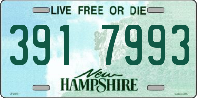 NH license plate 3917993