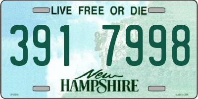 NH license plate 3917998