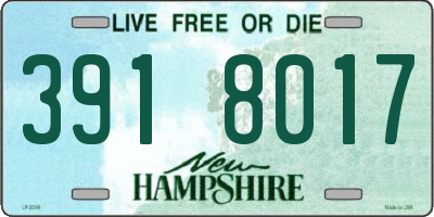 NH license plate 3918017