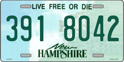 NH license plate 3918042