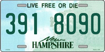 NH license plate 3918090