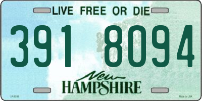 NH license plate 3918094