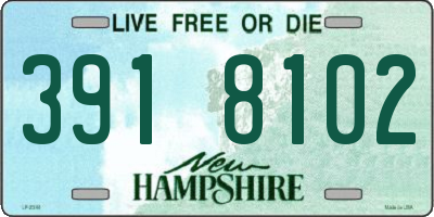 NH license plate 3918102