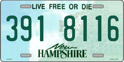 NH license plate 3918116