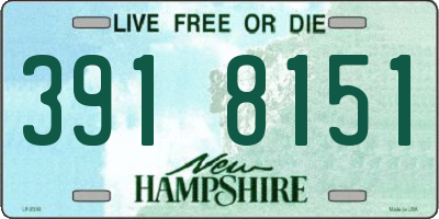 NH license plate 3918151