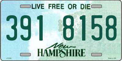 NH license plate 3918158