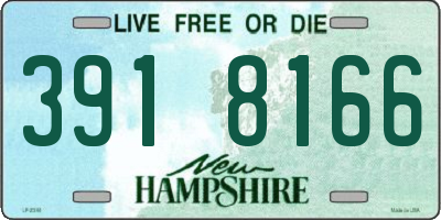 NH license plate 3918166
