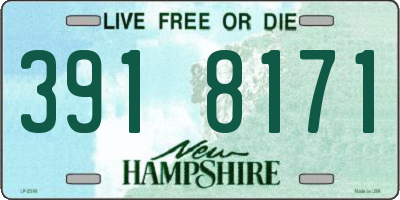 NH license plate 3918171