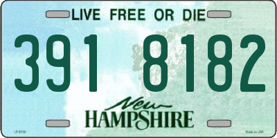 NH license plate 3918182