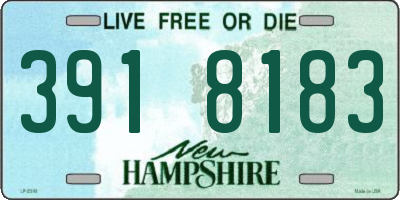 NH license plate 3918183