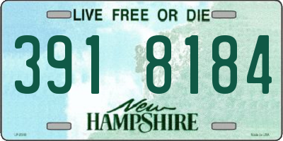 NH license plate 3918184