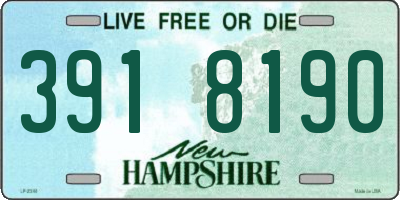 NH license plate 3918190