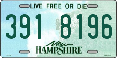NH license plate 3918196