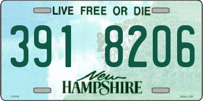 NH license plate 3918206