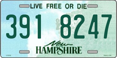 NH license plate 3918247