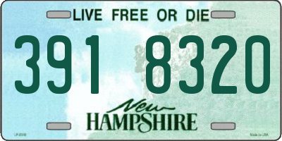 NH license plate 3918320