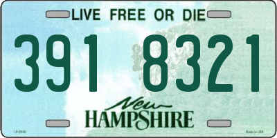NH license plate 3918321