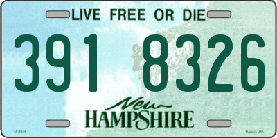 NH license plate 3918326