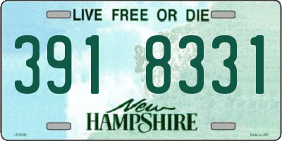 NH license plate 3918331