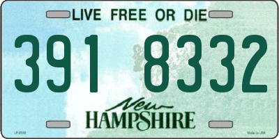 NH license plate 3918332