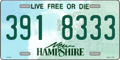 NH license plate 3918333