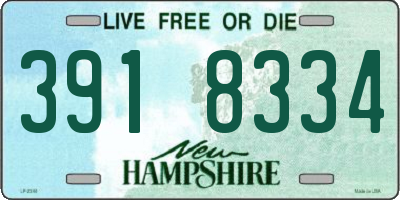 NH license plate 3918334