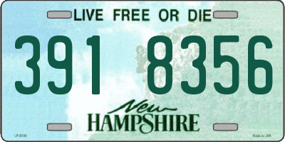 NH license plate 3918356
