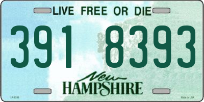 NH license plate 3918393