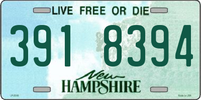 NH license plate 3918394