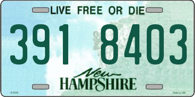 NH license plate 3918403