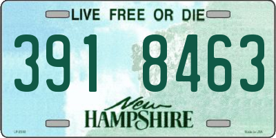 NH license plate 3918463