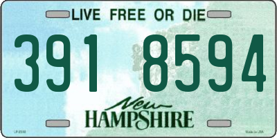 NH license plate 3918594