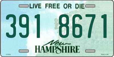 NH license plate 3918671
