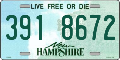 NH license plate 3918672