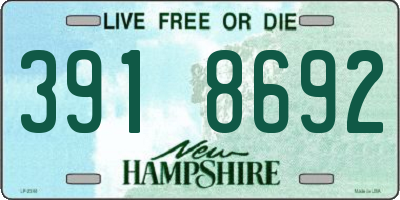 NH license plate 3918692