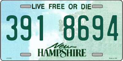 NH license plate 3918694