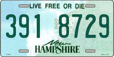 NH license plate 3918729