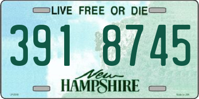 NH license plate 3918745