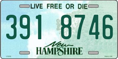 NH license plate 3918746