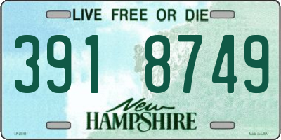 NH license plate 3918749