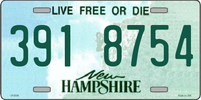 NH license plate 3918754