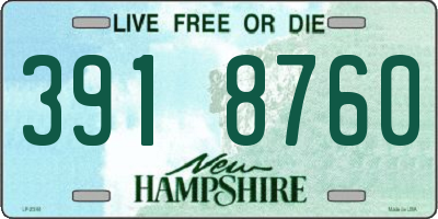 NH license plate 3918760