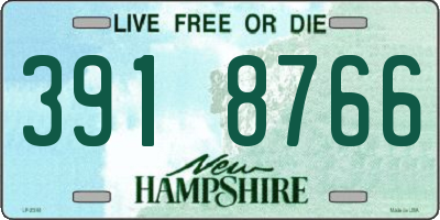NH license plate 3918766