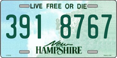 NH license plate 3918767
