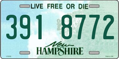 NH license plate 3918772