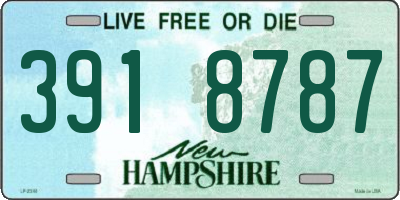 NH license plate 3918787
