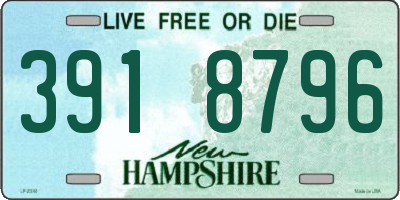 NH license plate 3918796