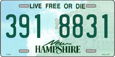 NH license plate 3918831