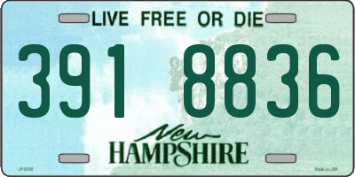NH license plate 3918836